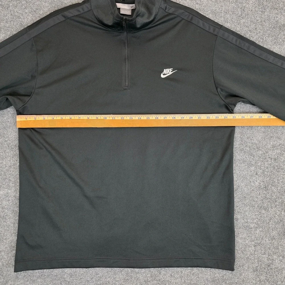 VTG Nike Quarter Zip Pullover Mens‎ XXL Black Track Jacket Training Activewear